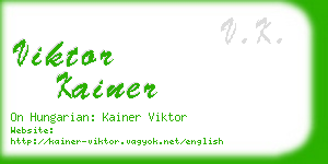 viktor kainer business card